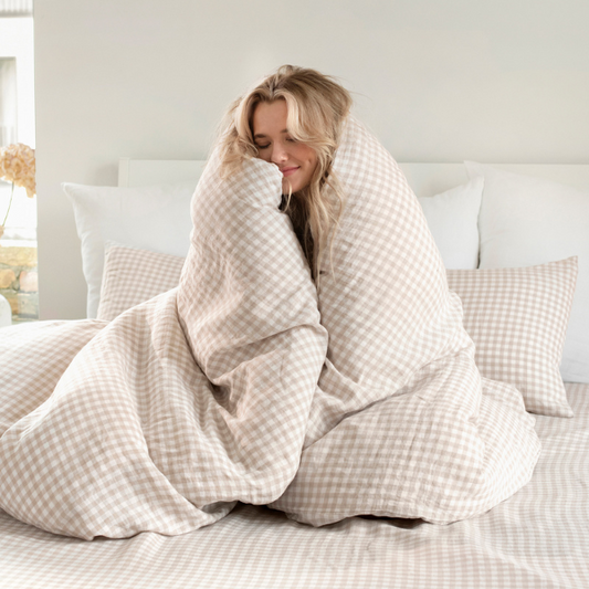 Introducing New Home Linen Collection: Natural Gingham