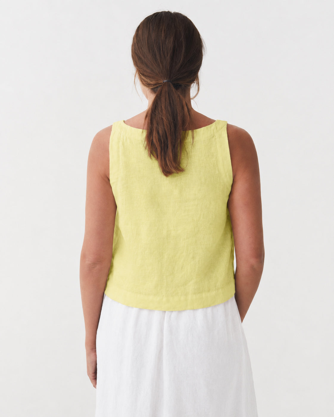 Sleeveless Linen Top DOURO in Citrus