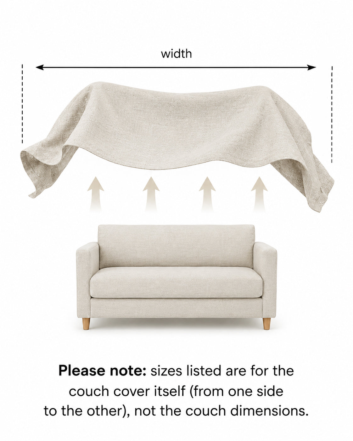 Waffle linen couch cover in Forest green