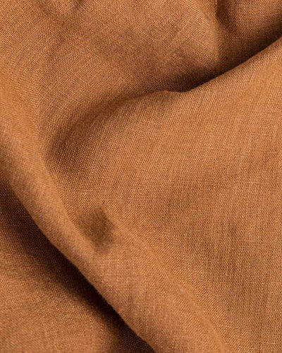Cinnamon medium weight linen fabric (180 g/m2)