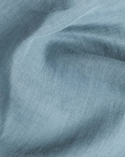 Gray blue wide medium weight linen fabric