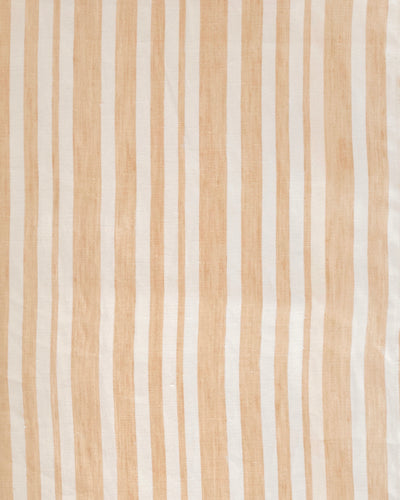 Striped in sand medium weight linen fabric (180 g/m2)