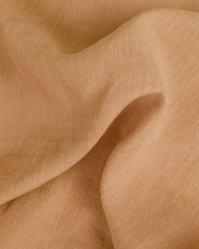 Tan medium weight linen fabric (180 g/m2)
