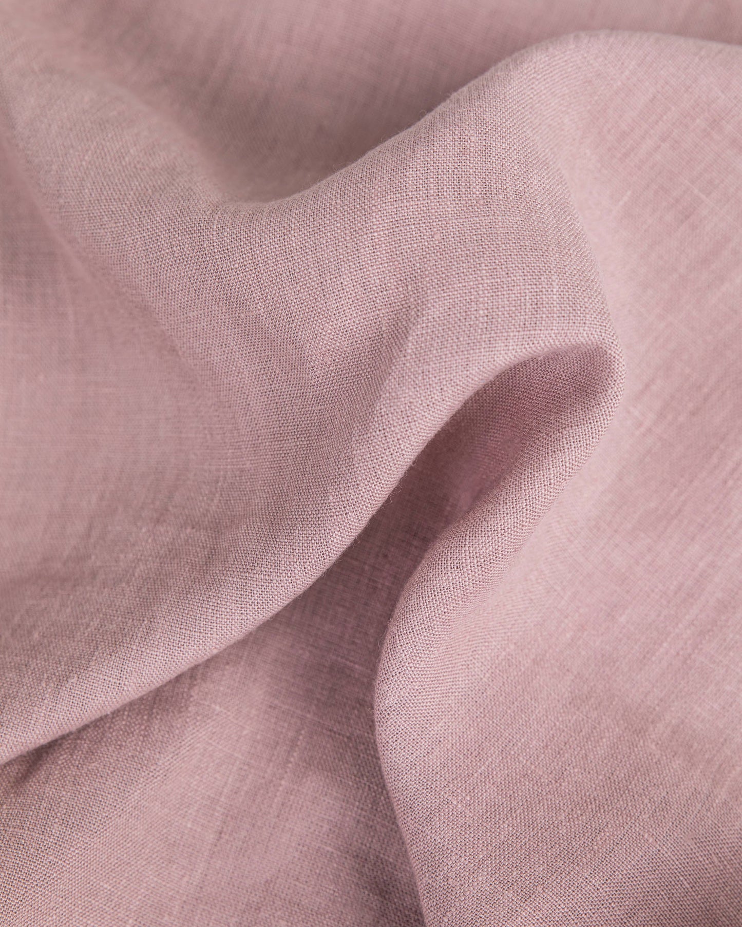 Ruffle trim linen pillowcase in Woodrose