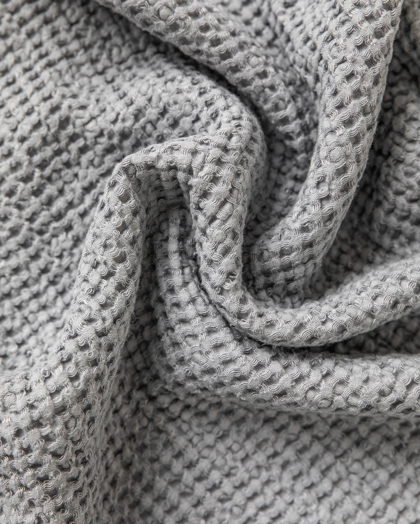 Light gray waffle blanket - MagicLinen