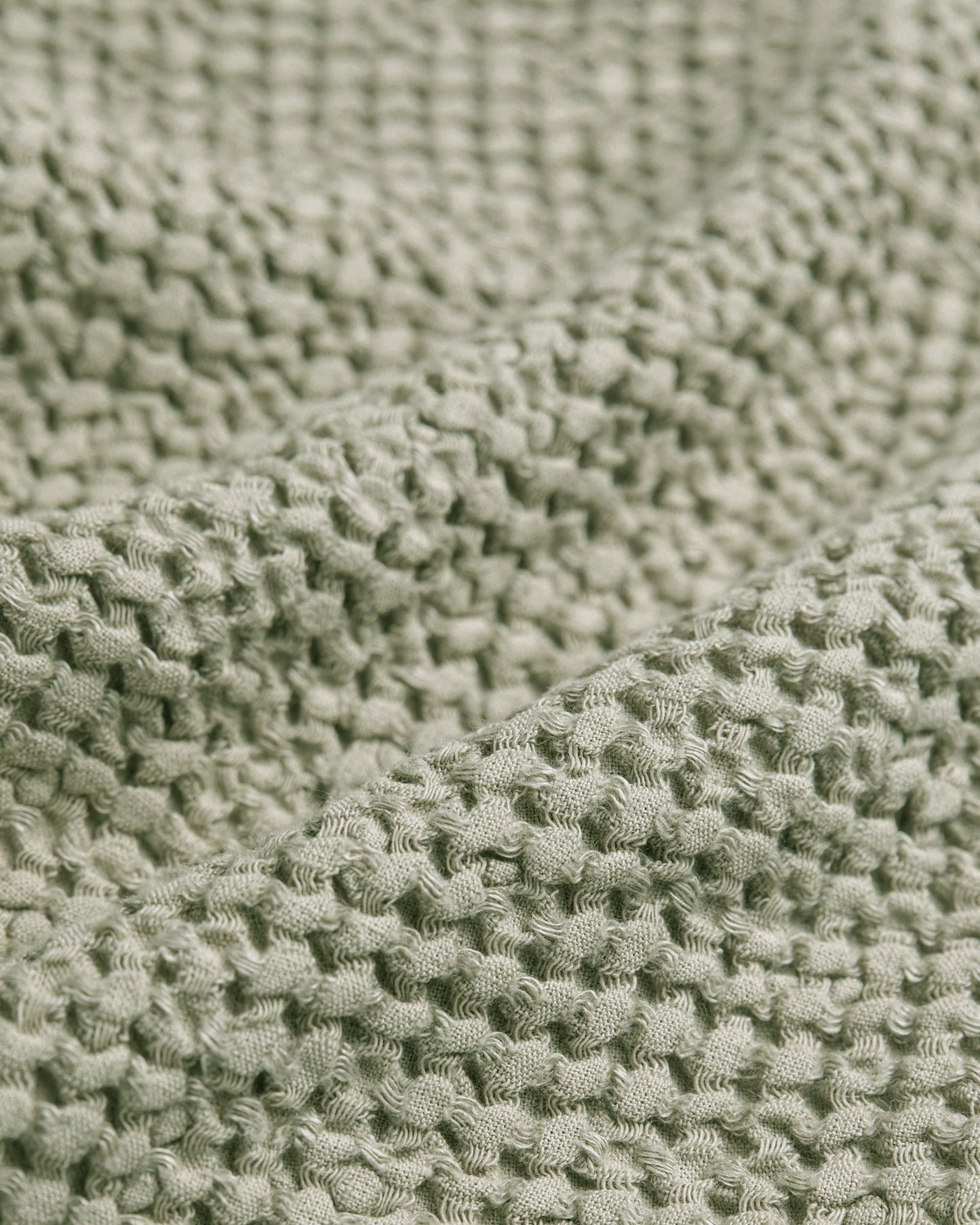 Waffle Kitchen Towel in Pistachio green - MagicLinen