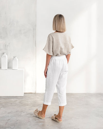 Loose-fit linen top MIDWAY in Various colors - MagicLinen