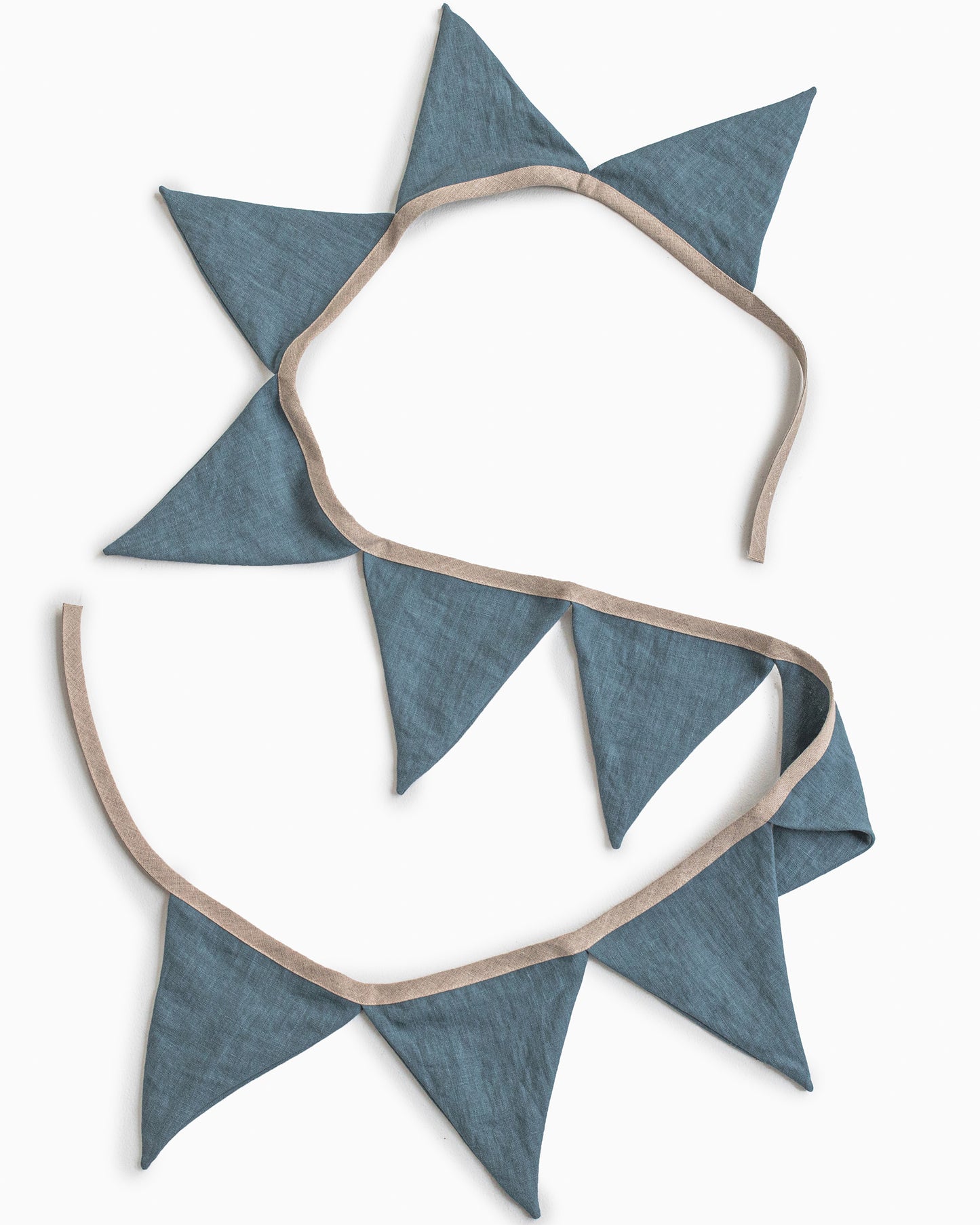 Linen bunting in Gray Blue - MagicLinen