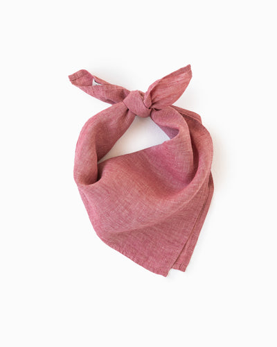 Linen Bandana in Cranberry - MagicLinen
