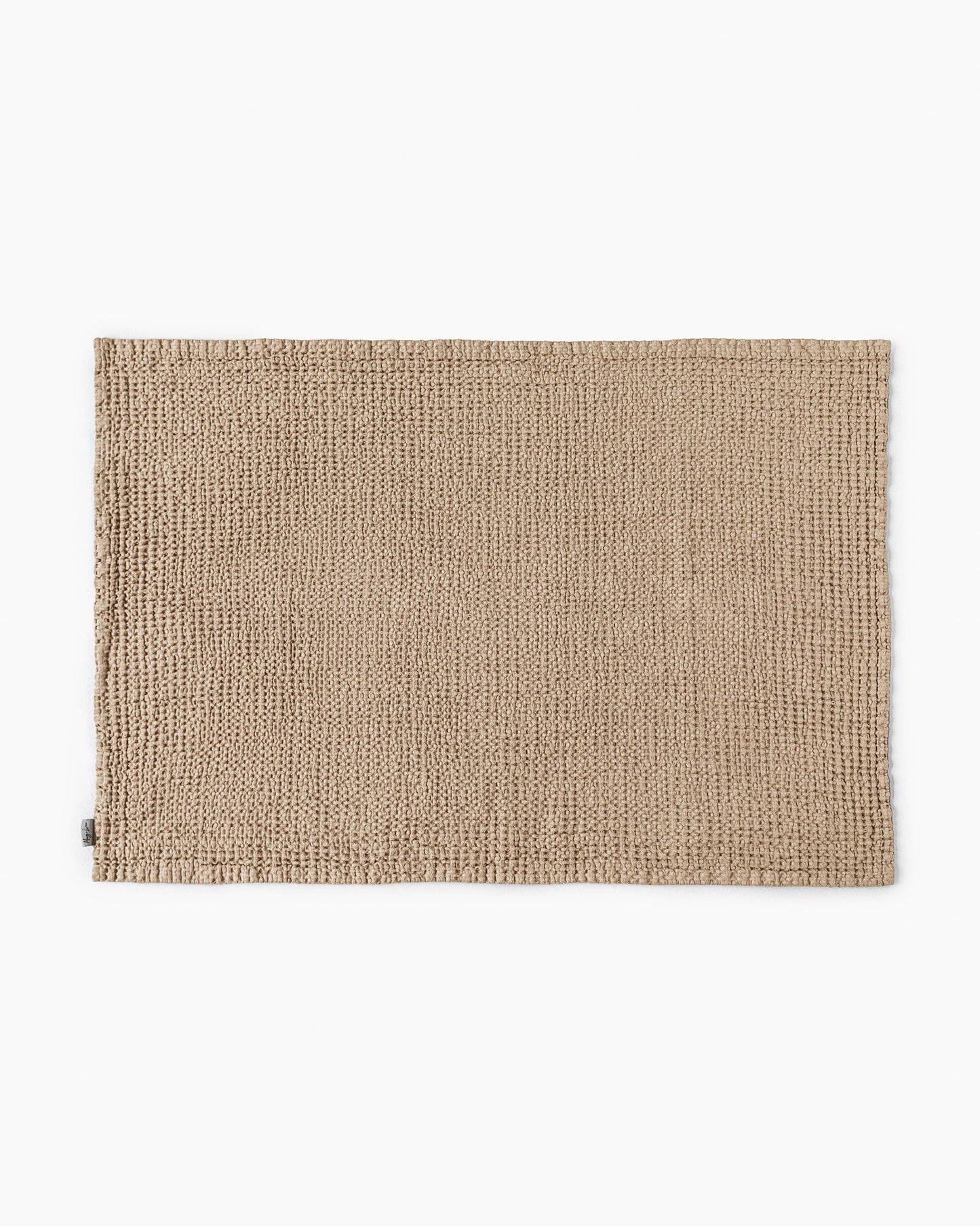 Waffle Bath Mat in Beige - MagicLinen