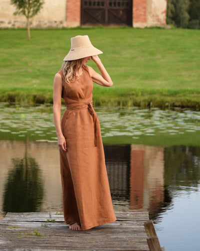 Langes Leinenkleid BORACAY in verschiedenen Farben