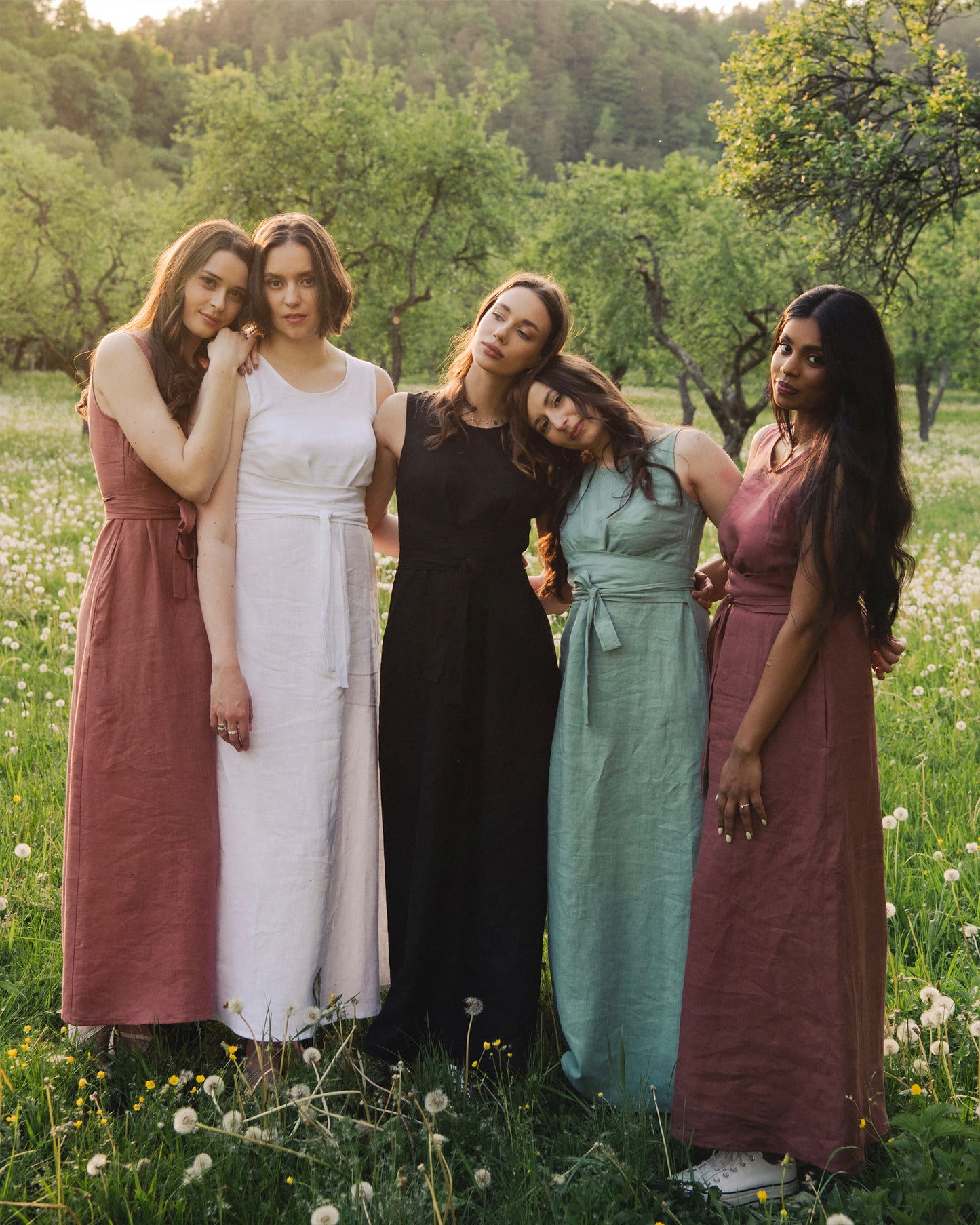 Long linen dress BORACAY in Various colors - MagicLinen