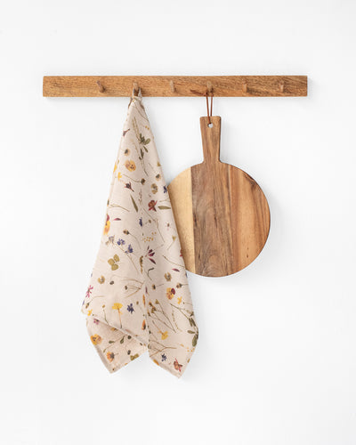 Linen Dish Towel in Botanical Print | MagicLinen