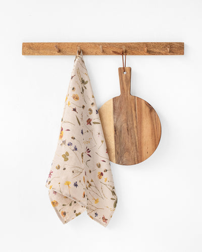 Linen Dish Towel in Botanical Print | MagicLinen