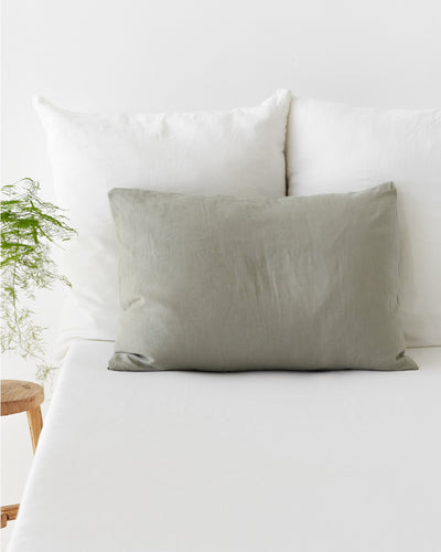 Calm sage linen pillowcase