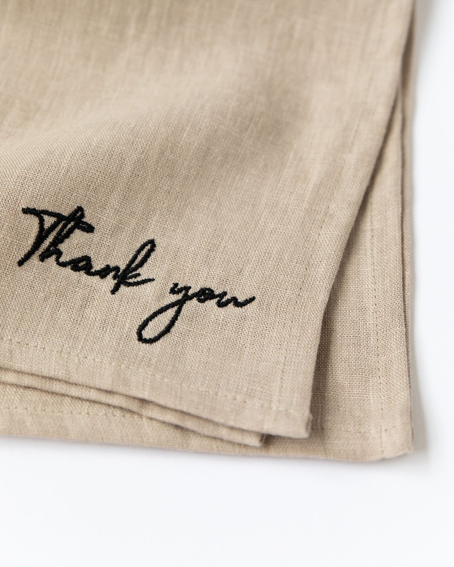 Embroidered linen napkin set of 4 - MagicLinen