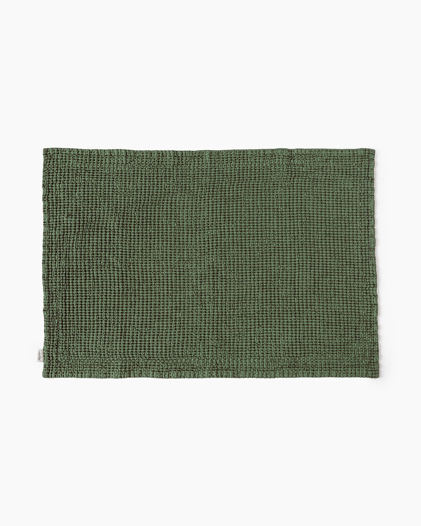 Waffle Bath Mat in Forest green - MagicLinen