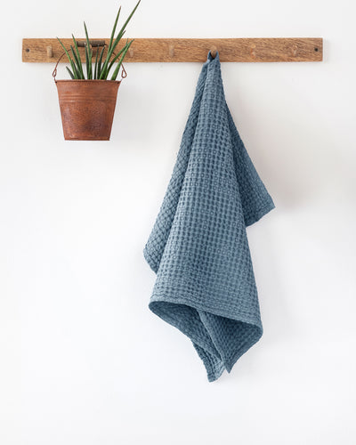 Waffle Kitchen Towel in Gray blue