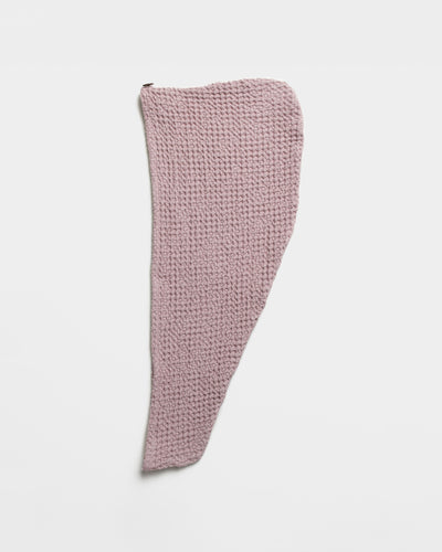 Linen hair towel turban in Woodrose - MagicLinen