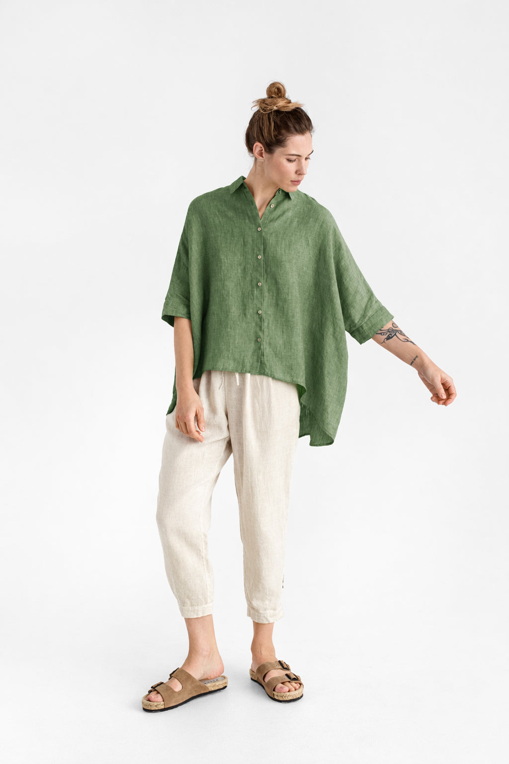 Leichtes Leinenshirt HANA in Cranberry