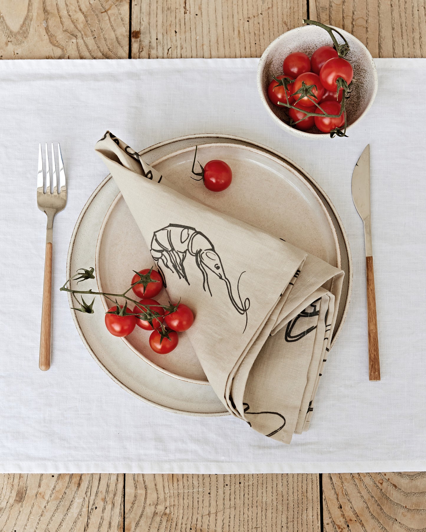 Italian summer print Linen Napkin Set | MagicLinen