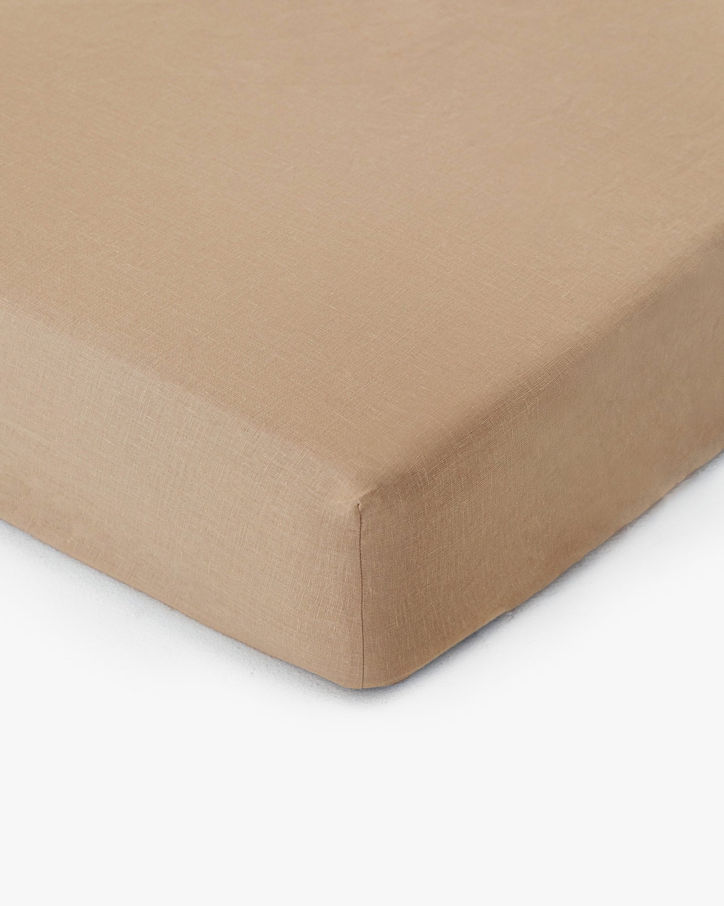 Latte linen fitted sheet - MagicLinen