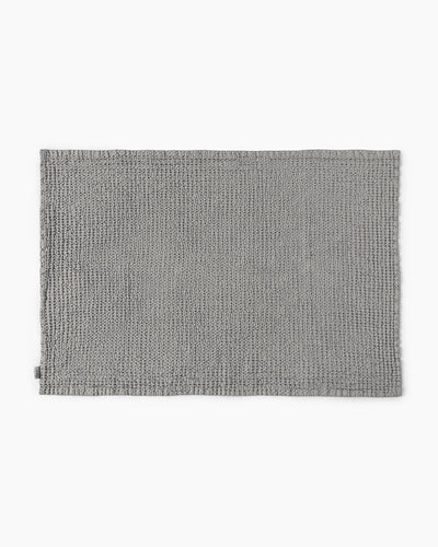 Waffle Bath Mat in Light gray - MagicLinen