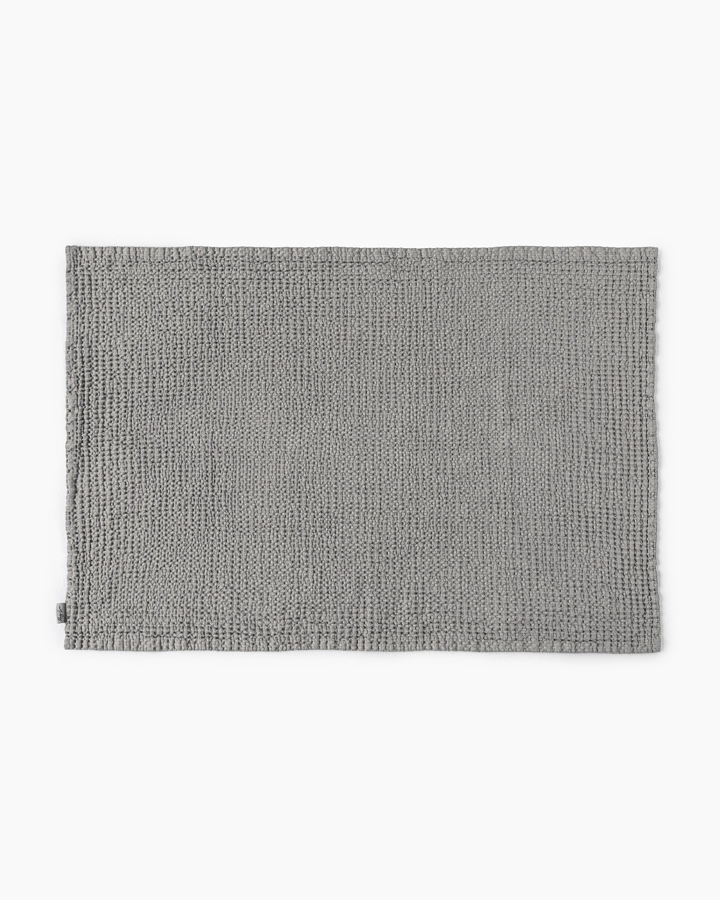 Waffle Bath Mat in Light gray - MagicLinen