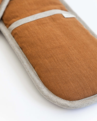 Double oven mitt (1 pcs) in Cinnamon - MagicLinen