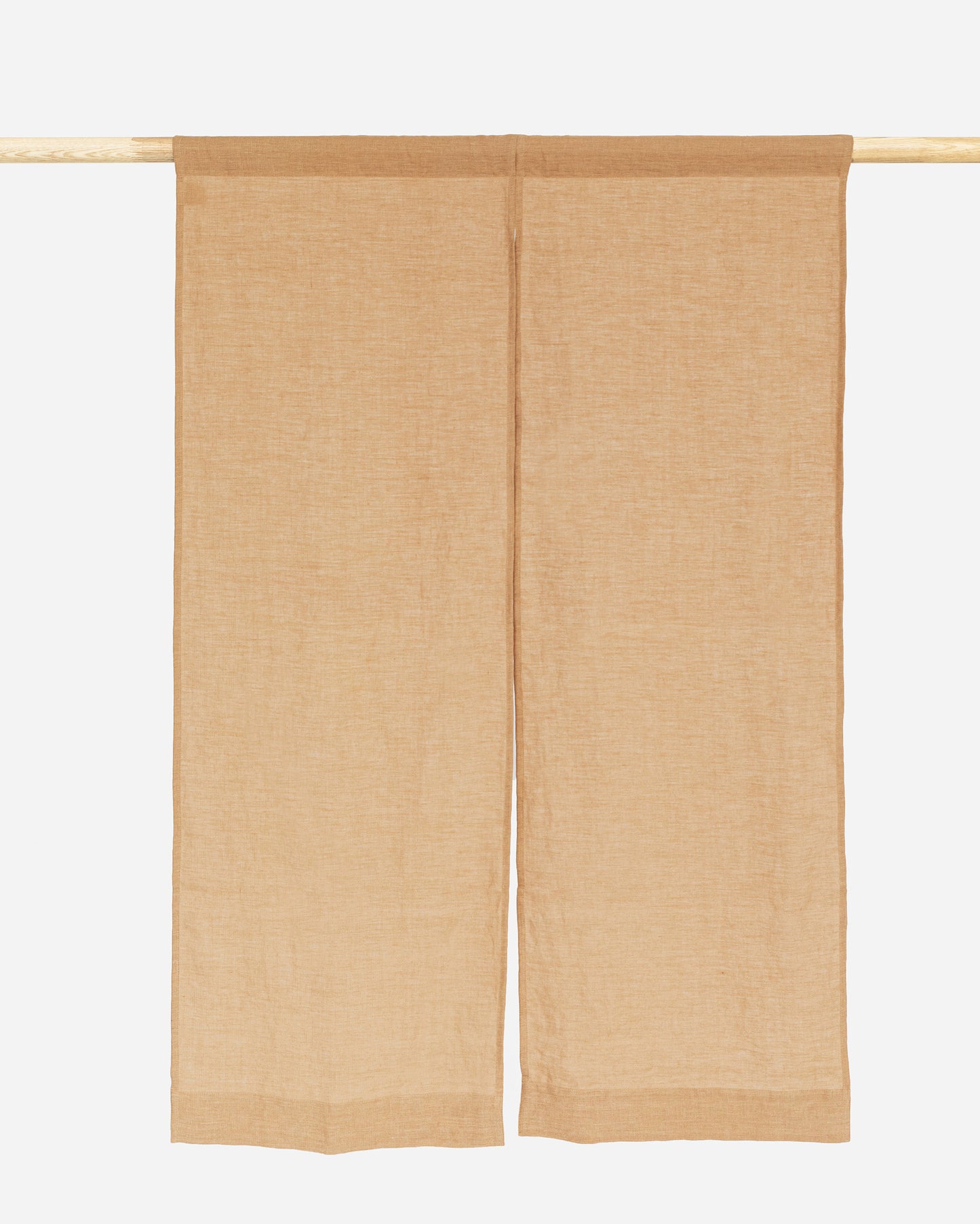 Linen noren curtains (1 pcs) in Latte - MagicLinen
