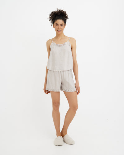 Linen pajama set NAPA in Natural flax | MagicLinen modelBoxOn2