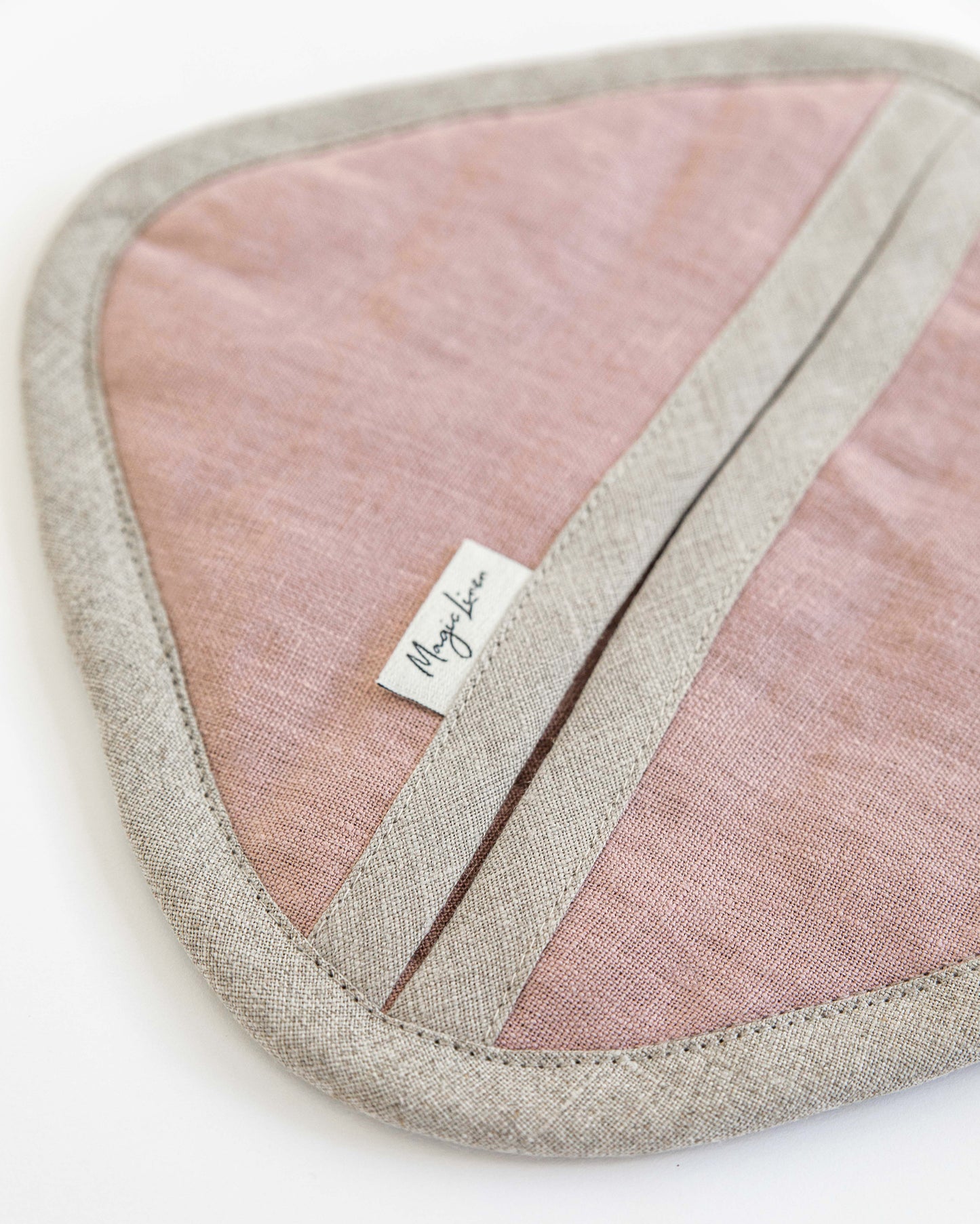Linen pot-holder (1 pcs) in Woodrose - MagicLinen