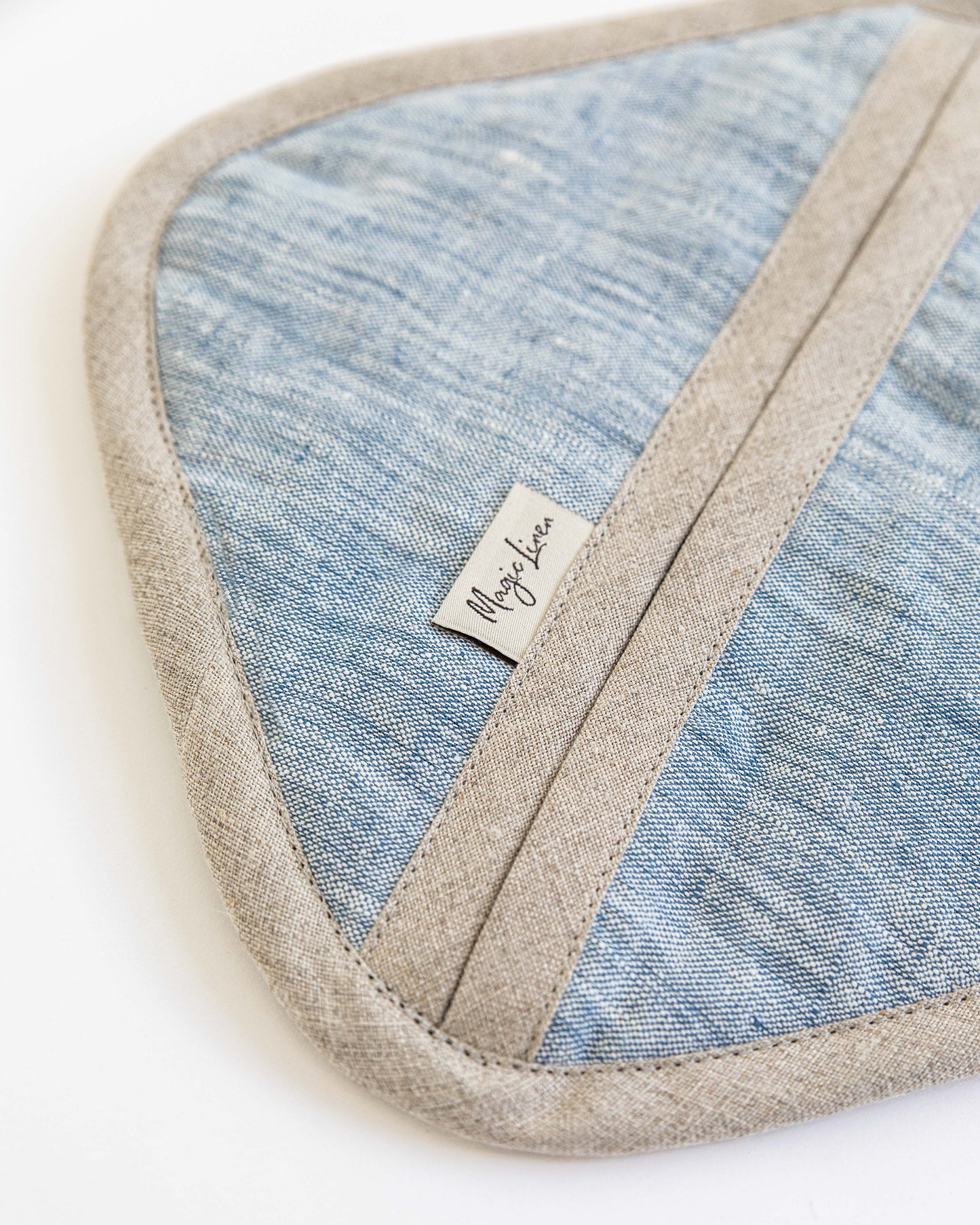 Linen pot-holder (1 pcs) in Blue melange - MagicLinen