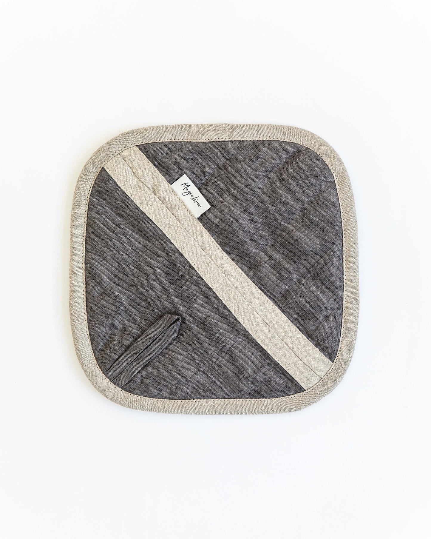 Linen pot-holder (1 pcs) in Charcoal gray