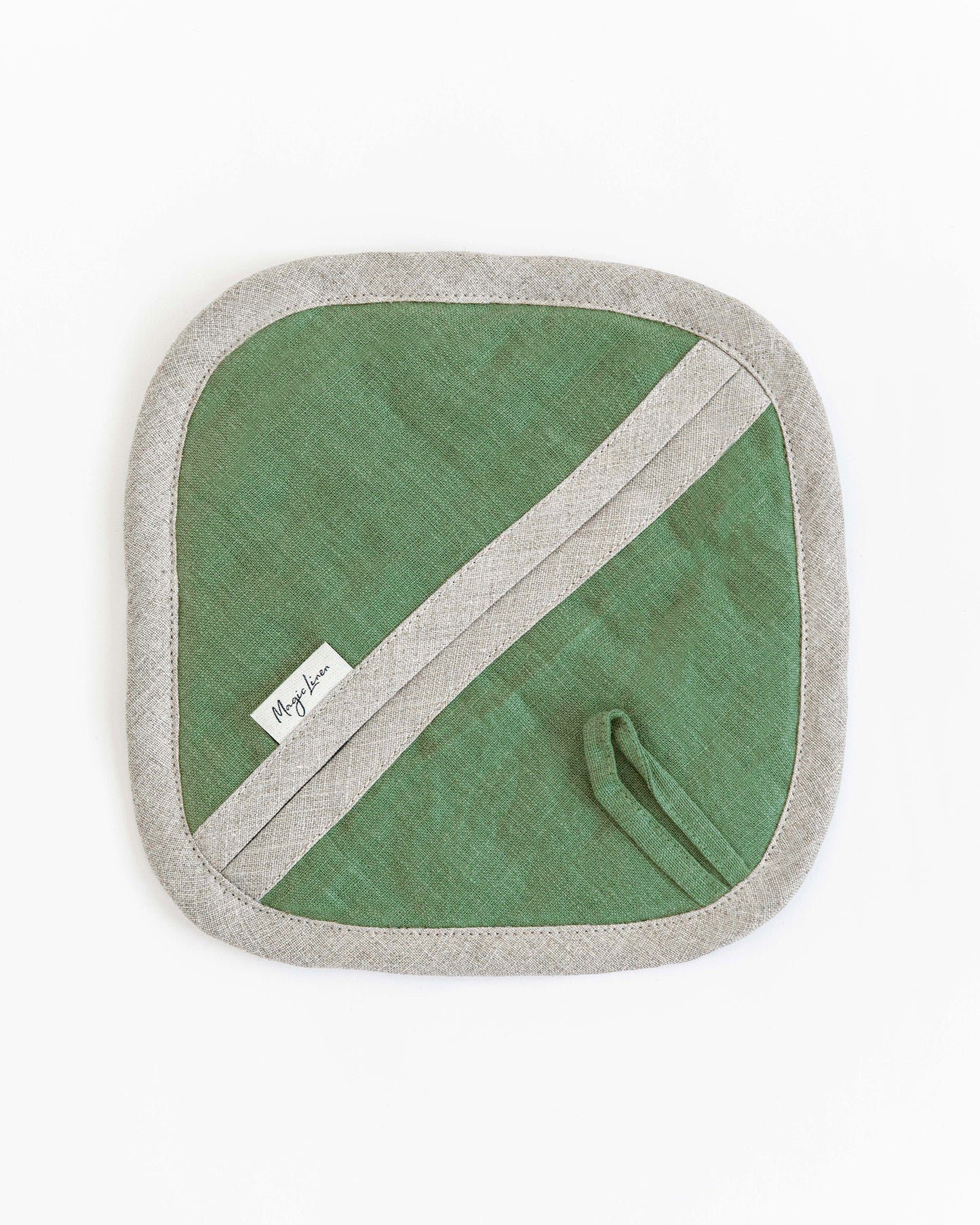 Linen pot-holder (1 pcs) in Forest green - MagicLinen