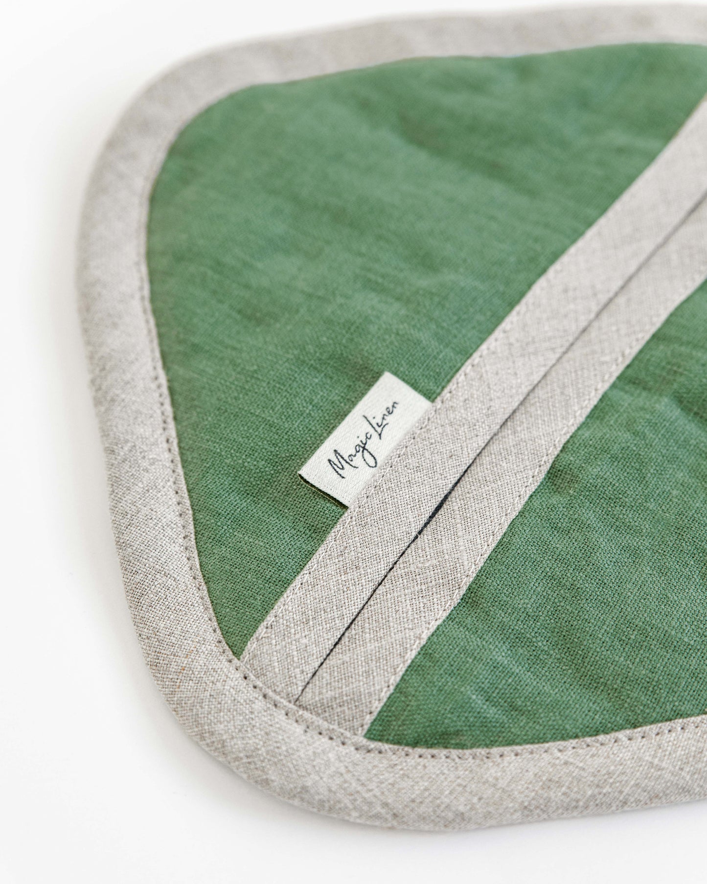Linen pot-holder (1 pcs) in Forest green - MagicLinen