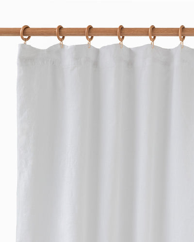 Waterproof linen shower curtain (1 pcs) in White - MagicLinen