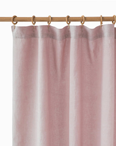 Waterproof linen shower curtain (1 pcs) in Woodrose - MagicLinen