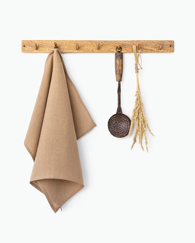 Linen tea towel in Latte - MagicLinen