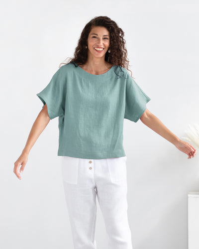 Made to order Loose-fit linen top MIDWAY
