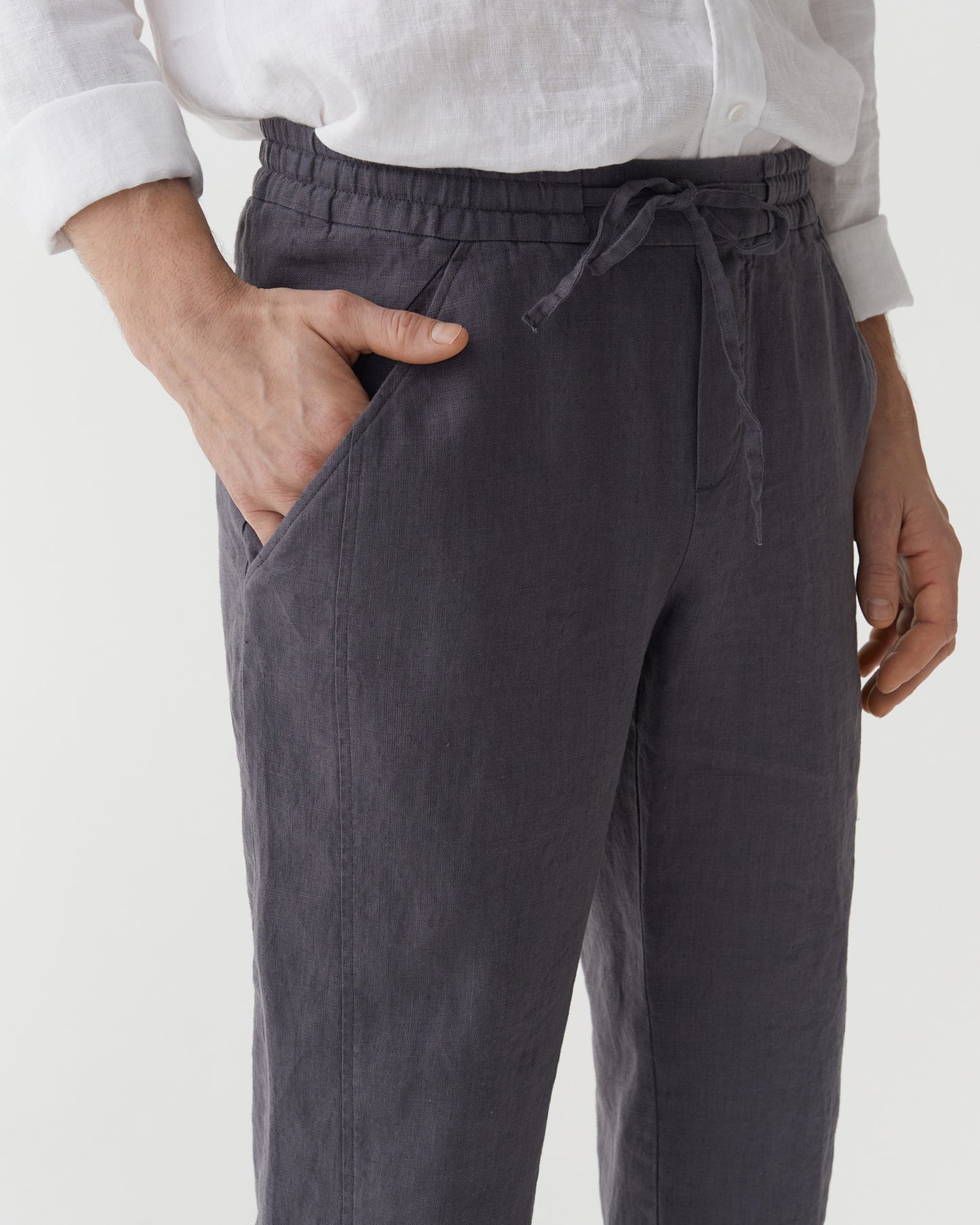Men's Linen Pants BREMER in Anthracite | MagicLinen