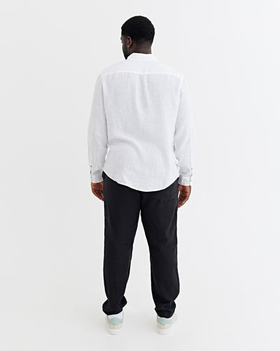 Mens Linen Pants PALERMO in Black | MagicLinen modelBoxOn
