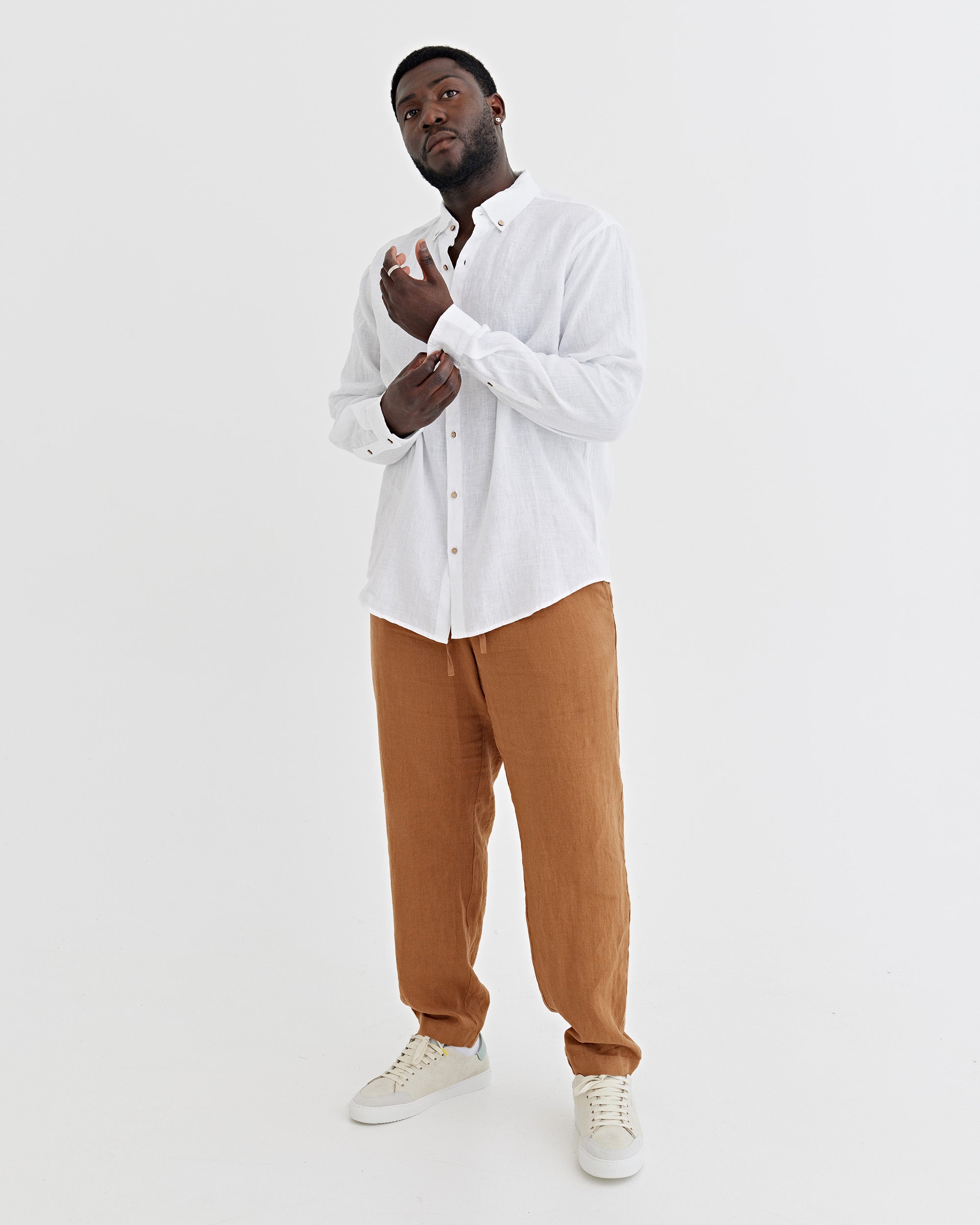 Mens Linen Pants PALERMO in Various Colors | MagicLinen Aurora red / S Mens Linen Pants PALERMO in Various Colors | MagicLinen Aurora red / S