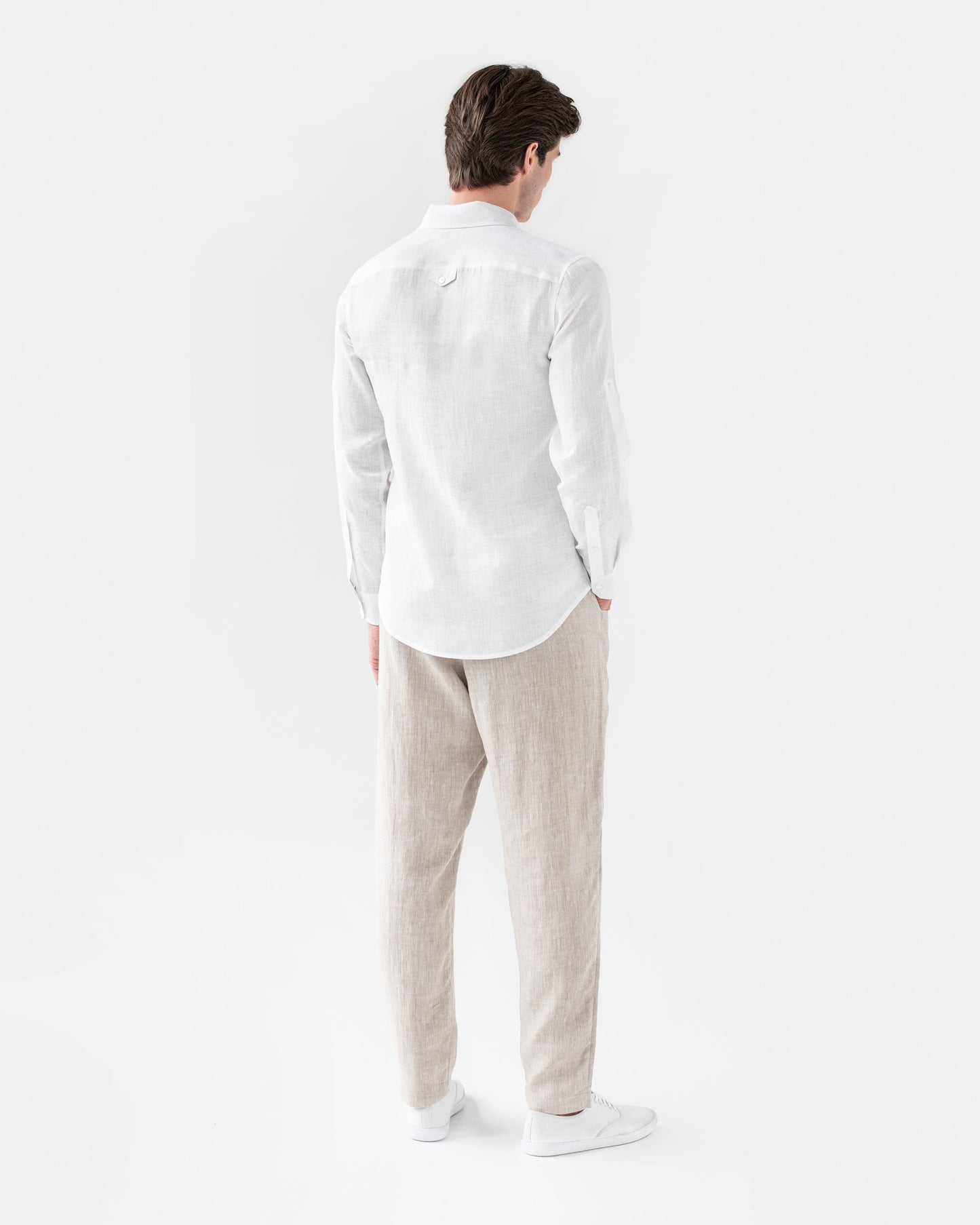 Men's linen shirt CORONADO in white - MagicLinen