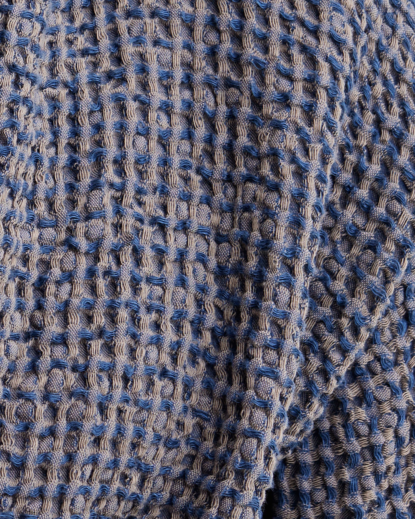 Men's waffle linen robe in Midnight Bronze