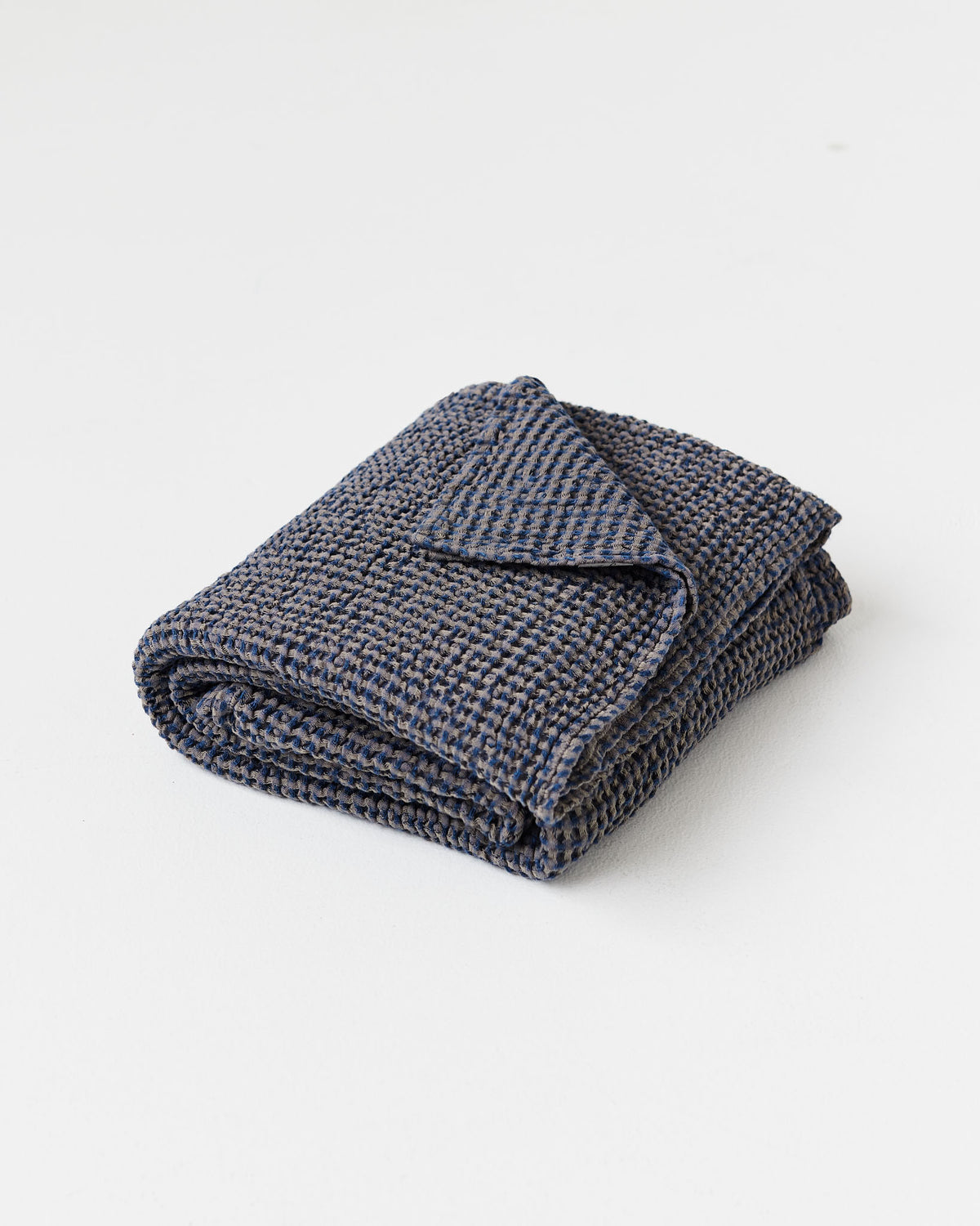 Midnight bronze waffle throw blanket