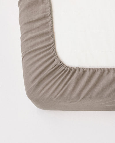 Mocha Linen Fitted Sheet | MagicLinen