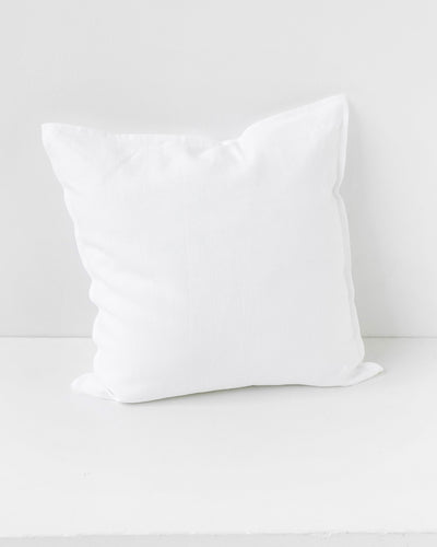 Deco pillow cover with buttons in White | MagicLinen