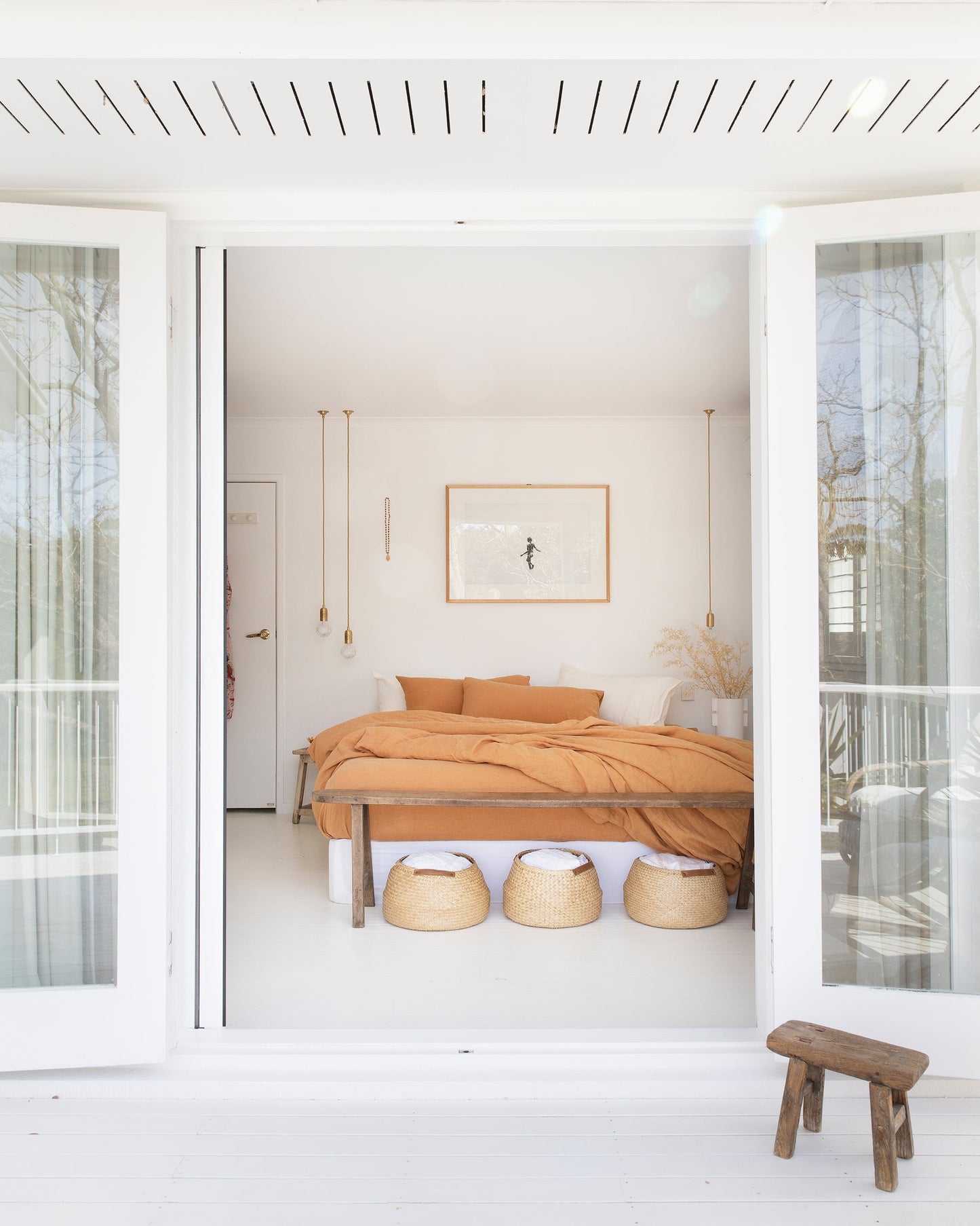 Tan linen duvet cover - MagicLinen