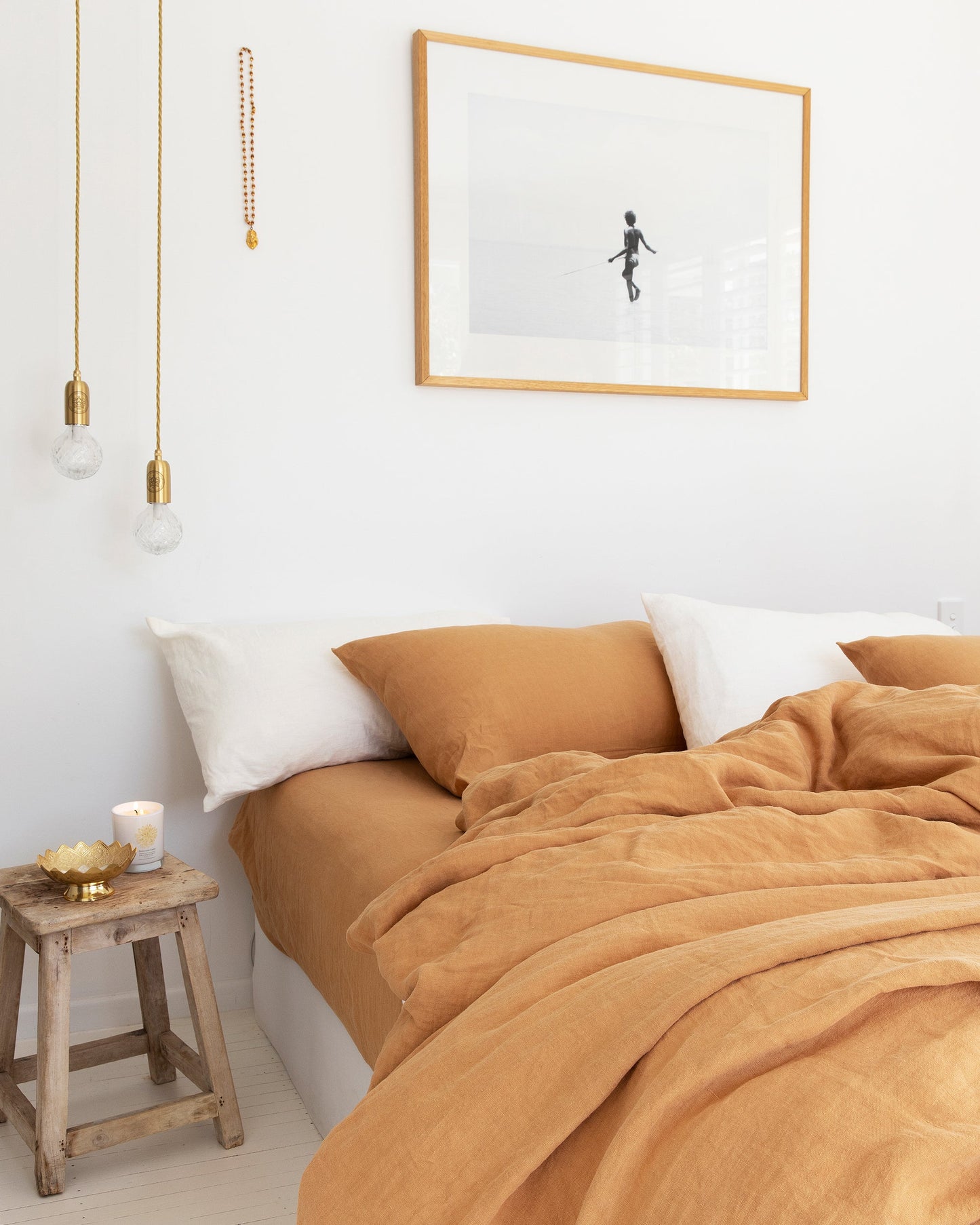 Tan linen duvet cover - MagicLinen